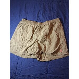 Duck Camp Shorts Mens L Olive Mesh Lined Elastic Waist Drawstring Swim Hunting